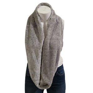[Calvin Klein] Gray Thick Infinity Scarf